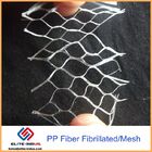 fibrillated pp polypropylene fibre microfibre for concrete anti-cracking