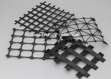 Warp Knitted Self Adhesive Fiberglass Geogrid With Asphalt For Road Construction