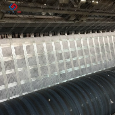 Reinforcement Warp Knitting Fiberglass Geogrid Composite Geotextile 50 Kn - 300 KN