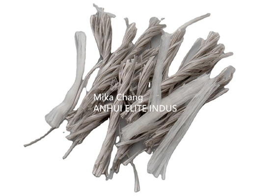 48MM Concrete Additives Macro Synthetic Fiber With  High Break Strength