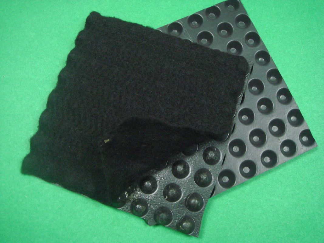 HDPE Dimpled Drainage Board , Composite Geotextiles And Geomembranes  Thickness 0.5mm