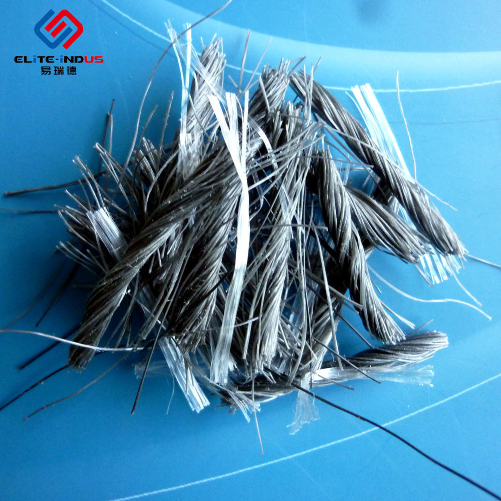 Concrete Fiber Additive , Synthetic Polymer Fibers For Pavement / Flooring